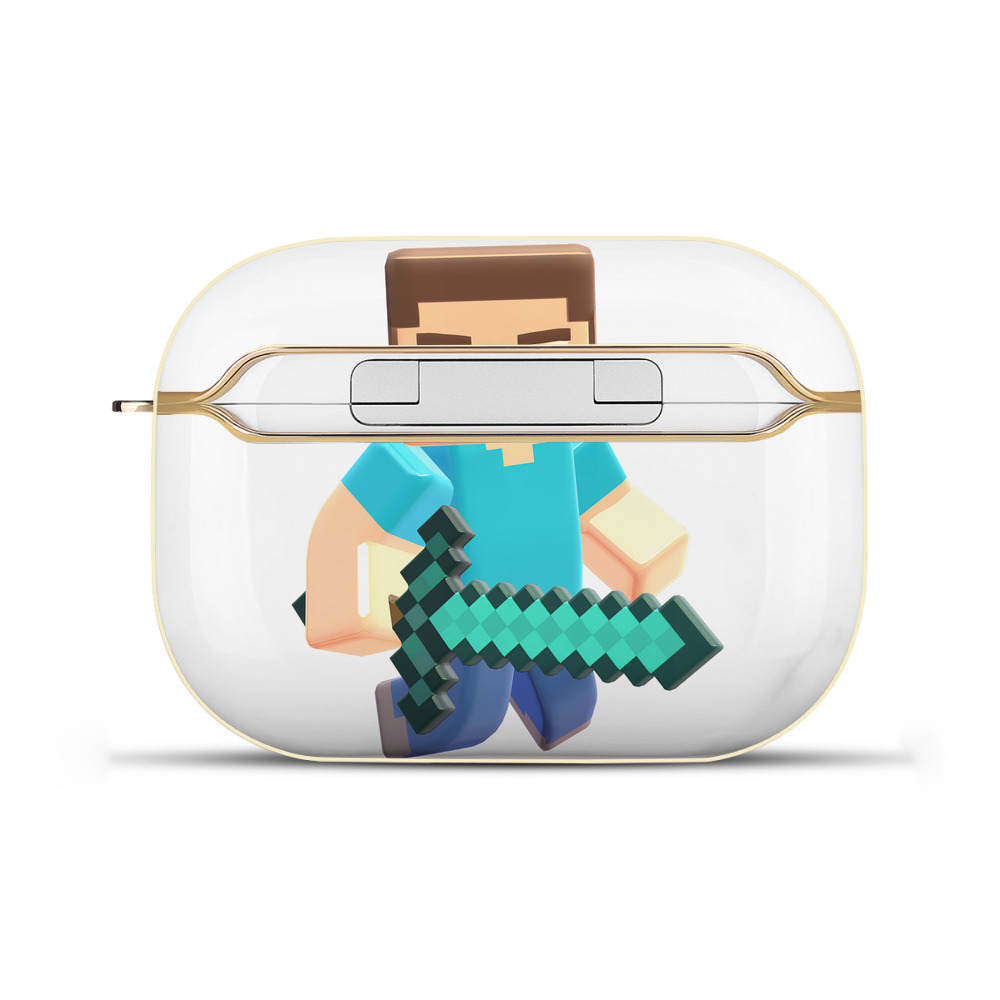 （画像用） マインクラフト ブロックの世界 Minecraft MC Block world 【AirPods Pro用】ハードシェル保護ケース｜耐衝撃・防指紋・カラビナ付き商品仕様