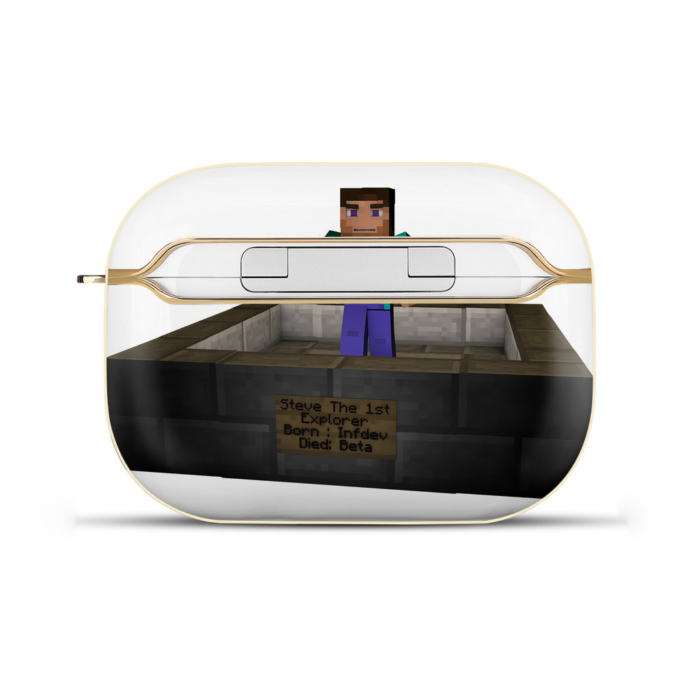 （画像用） マインクラフト ブロックの世界 Minecraft MC Block world 【AirPods Pro用】ハードシェル保護ケース｜耐衝撃・防指紋・カラビナ付き商品仕様