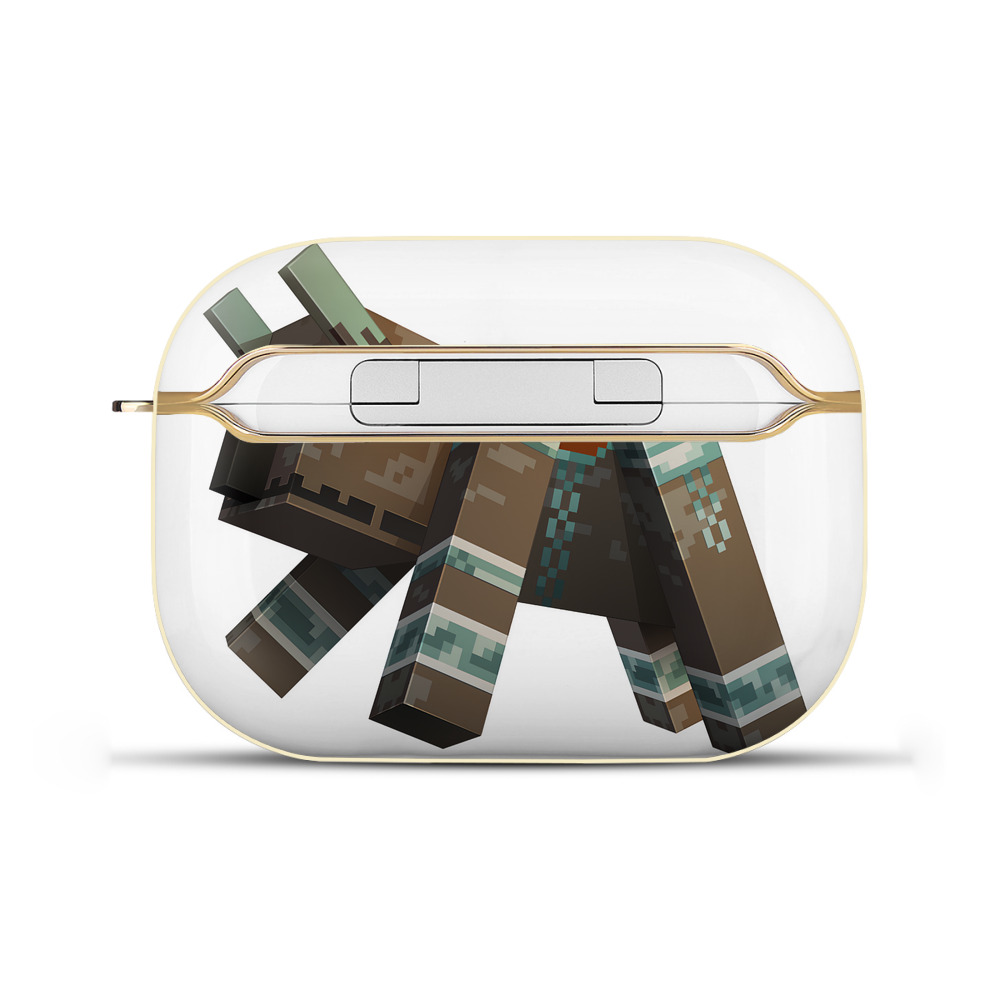 （画像用） マインクラフト ブロックの世界 Minecraft MC Block world 【AirPods Pro用】ハードシェル保護ケース｜耐衝撃・防指紋・カラビナ付き商品仕様