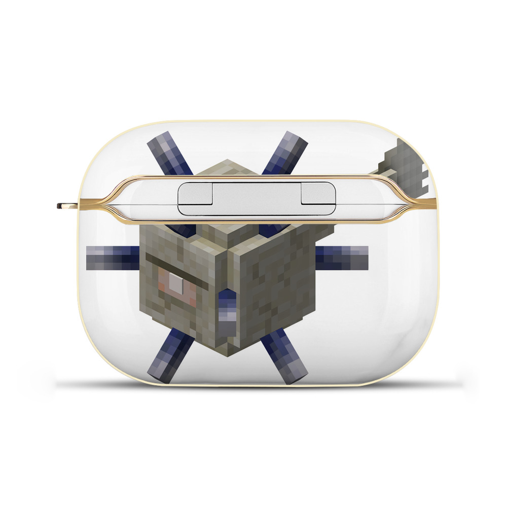 （画像用） マインクラフト ブロックの世界 Minecraft MC Block world 【AirPods Pro用】ハードシェル保護ケース｜耐衝撃・防指紋・カラビナ付き商品仕様