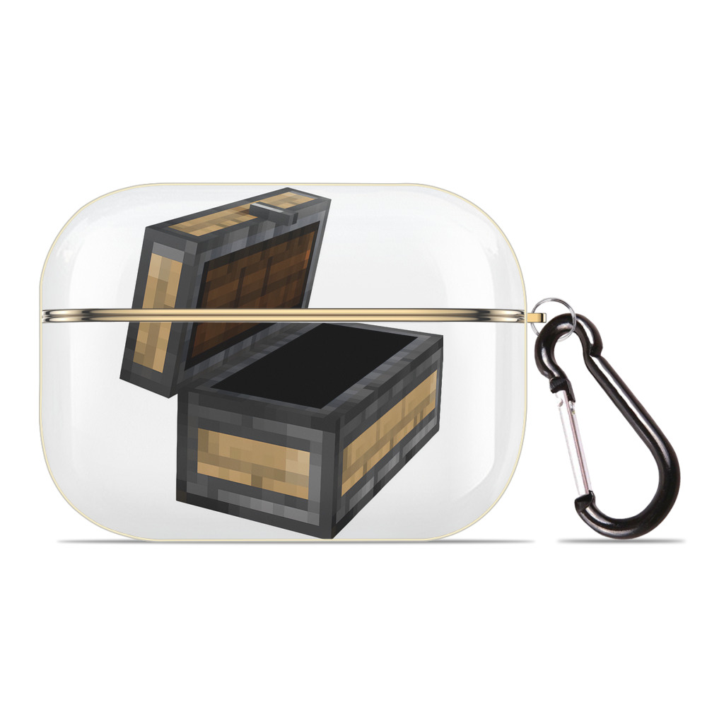 （画像用） マインクラフト ブロックの世界 Minecraft MC Block world 【AirPods Pro用】ハードシェル保護ケース｜耐衝撃・防指紋・カラビナ付き商品仕様