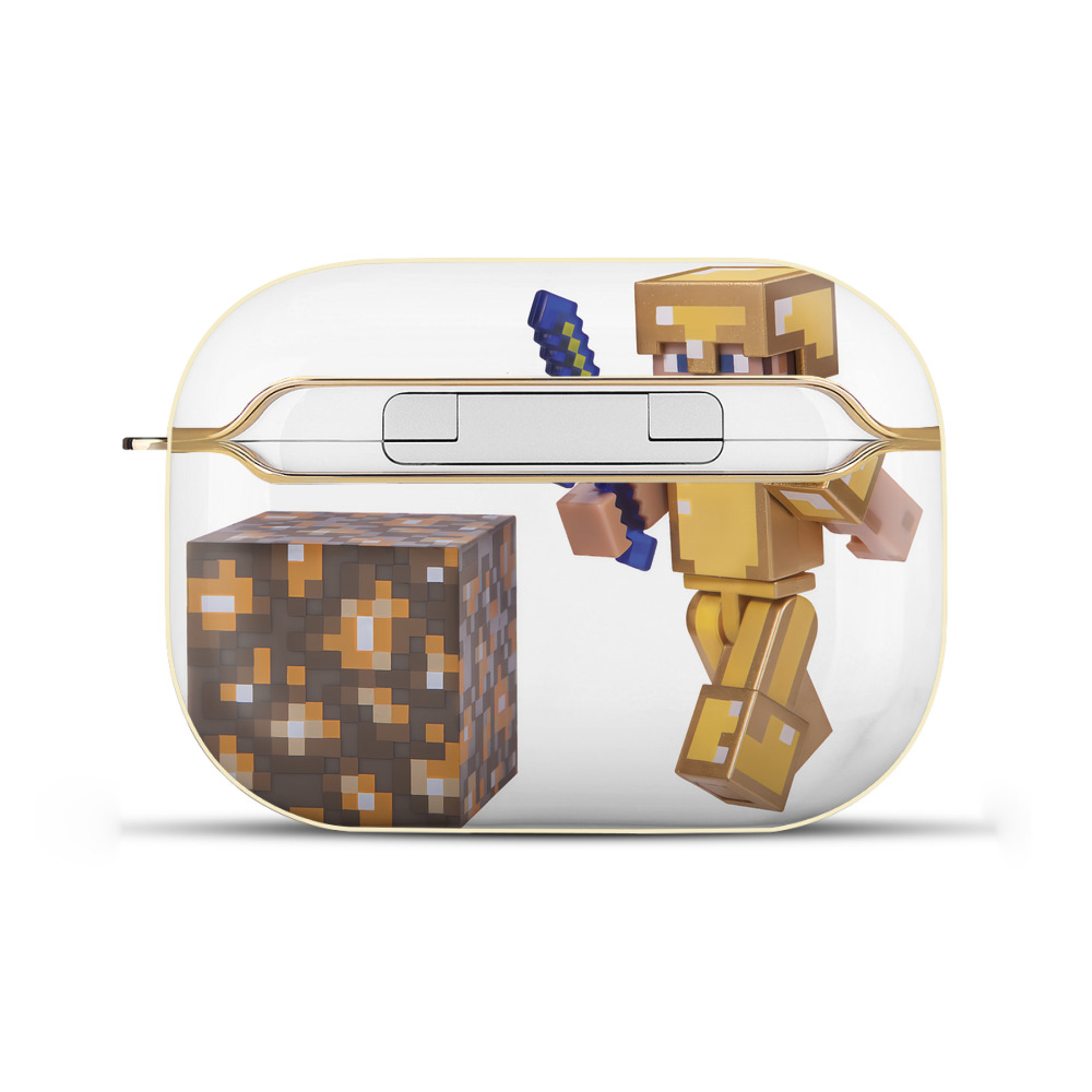 （画像用） マインクラフト ブロックの世界 Minecraft MC Block world 【AirPods Pro用】ハードシェル保護ケース｜耐衝撃・防指紋・カラビナ付き商品仕様