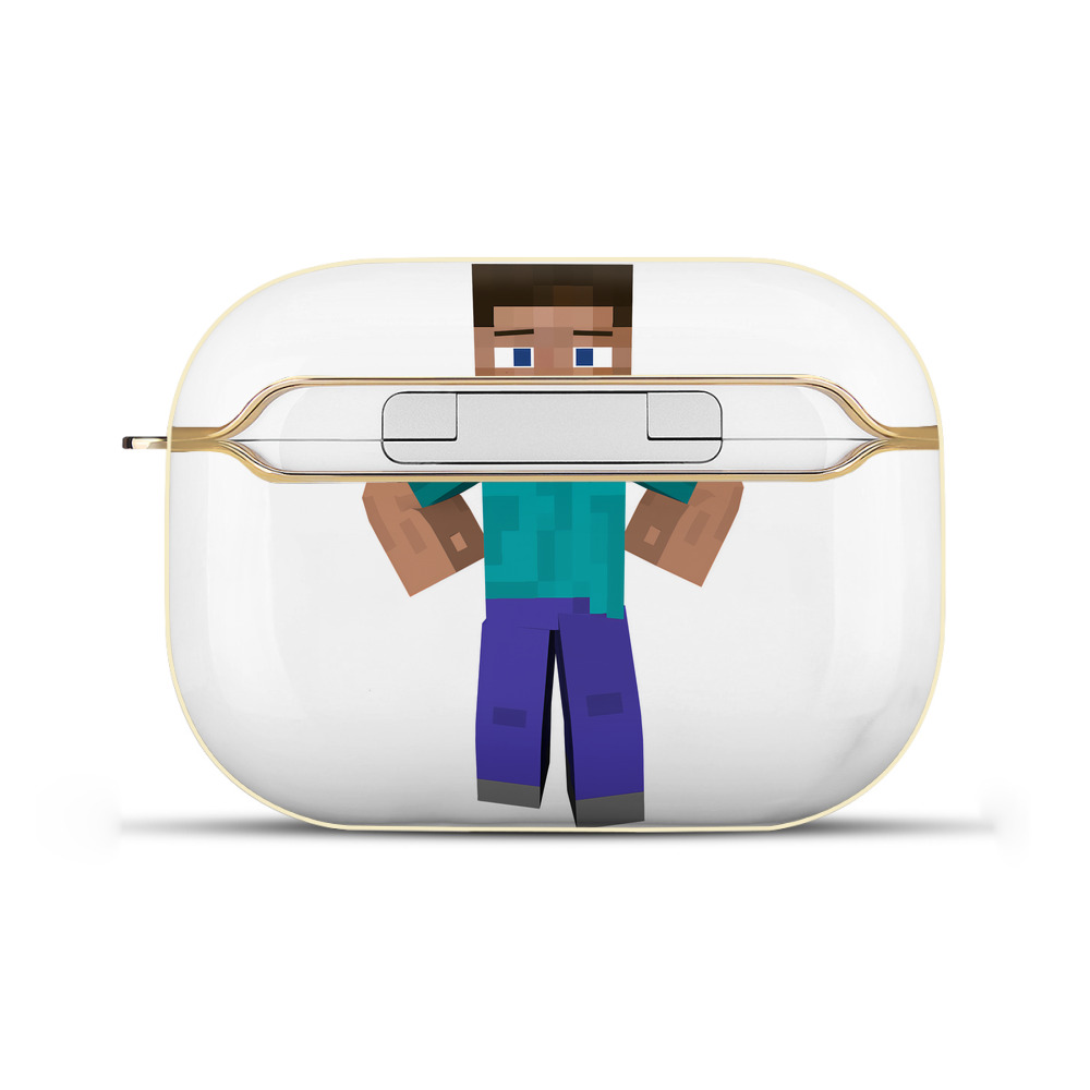 （画像用） マインクラフト ブロックの世界 Minecraft MC Block world 【AirPods Pro用】ハードシェル保護ケース｜耐衝撃・防指紋・カラビナ付き商品仕様