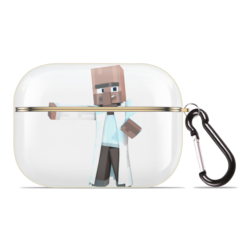 （画像用） マインクラフト ブロックの世界 Minecraft MC Block world 【AirPods Pro用】ハードシェル保護ケース｜耐衝撃・防指紋・カラビナ付き商品仕様