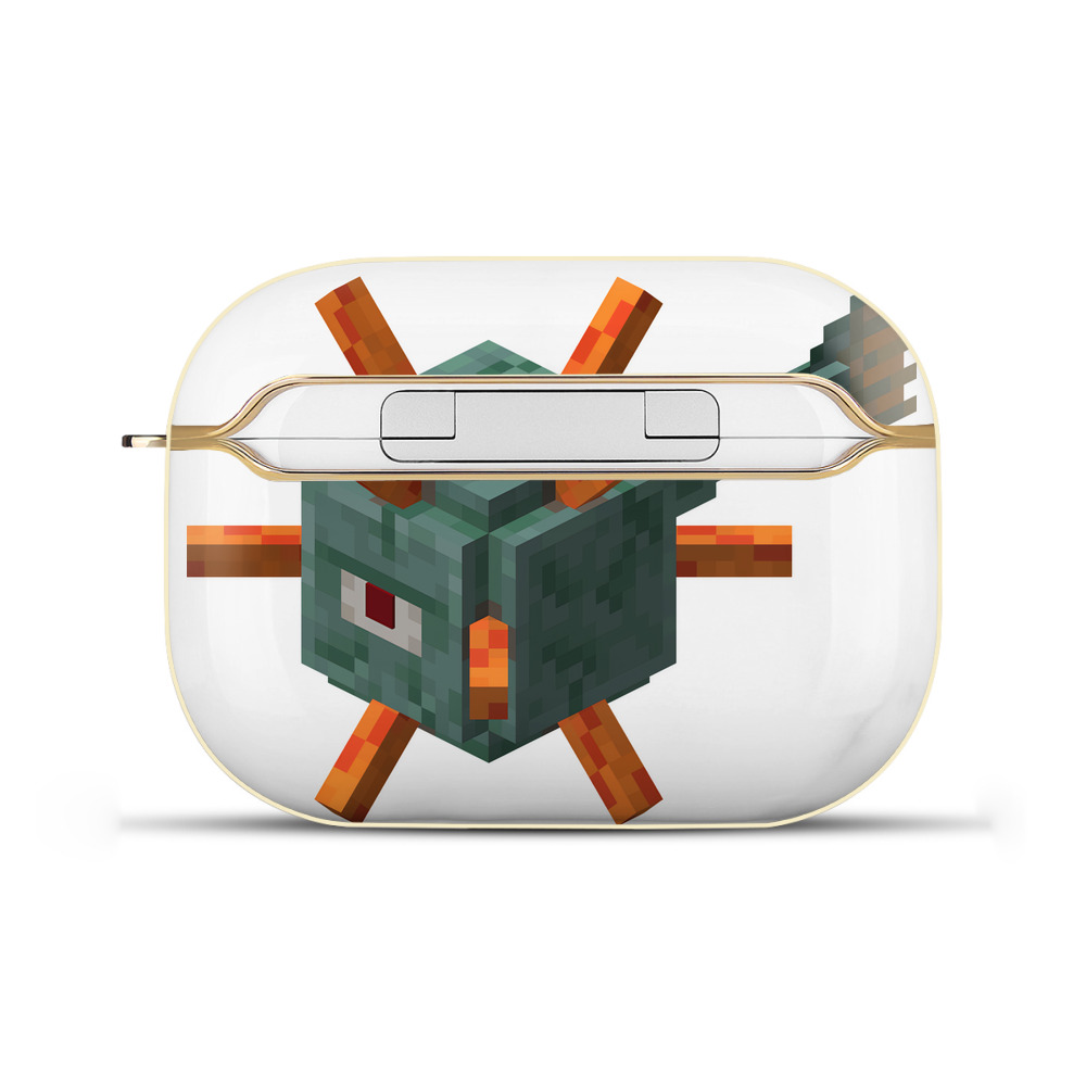 （画像用） マインクラフト ブロックの世界 Minecraft MC Block world 【AirPods Pro用】ハードシェル保護ケース｜耐衝撃・防指紋・カラビナ付き商品仕様
