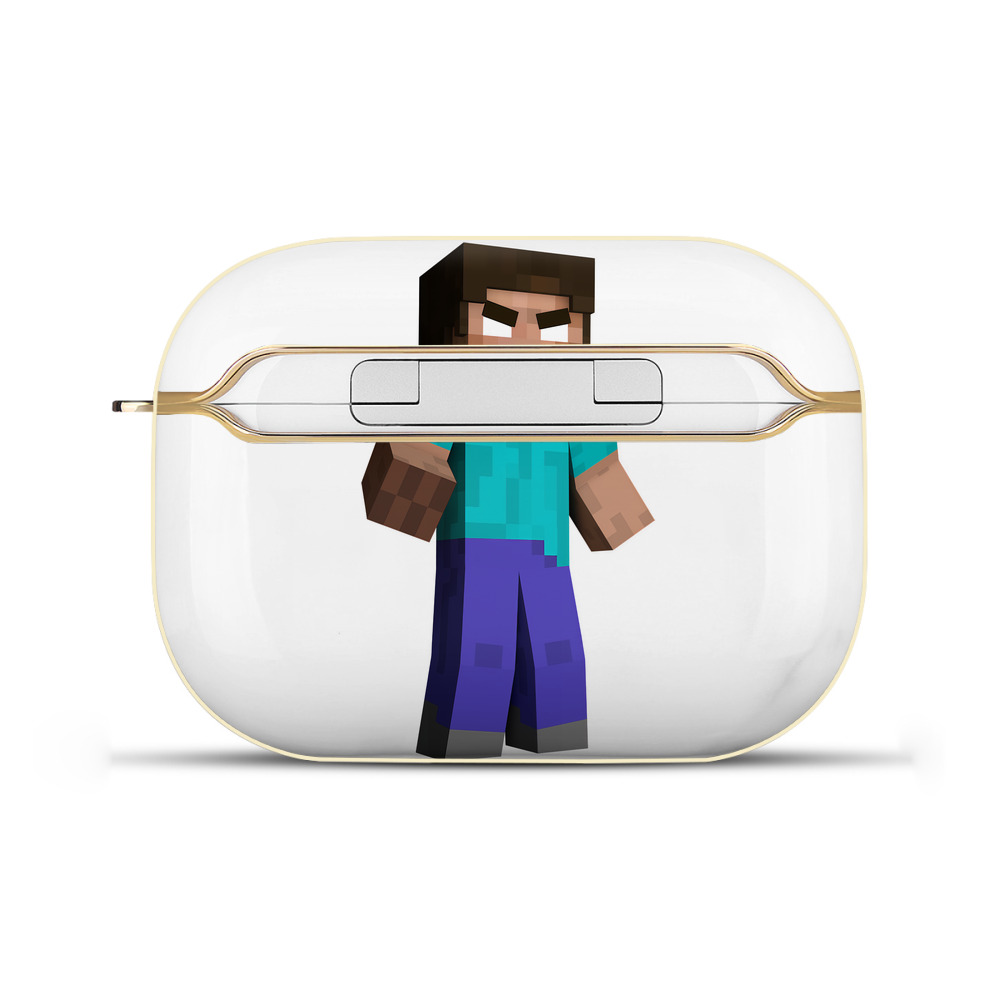 （画像用） マインクラフト ブロックの世界 Minecraft MC Block world 【AirPods Pro用】ハードシェル保護ケース｜耐衝撃・防指紋・カラビナ付き商品仕様