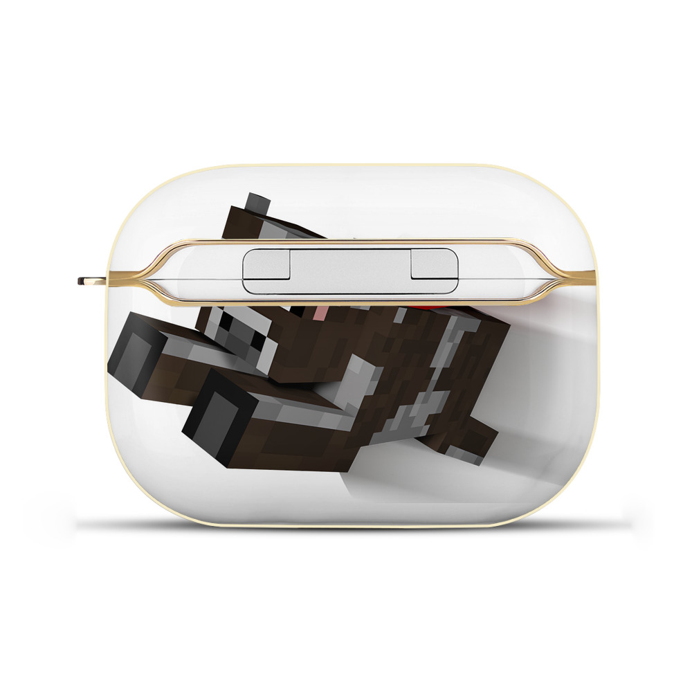 （画像用） マインクラフト ブロックの世界 Minecraft MC Block world 【AirPods Pro用】ハードシェル保護ケース｜耐衝撃・防指紋・カラビナ付き商品仕様