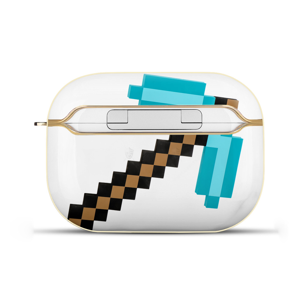 （画像用） マインクラフト ブロックの世界 Minecraft MC Block world 【AirPods Pro用】ハードシェル保護ケース｜耐衝撃・防指紋・カラビナ付き商品仕様