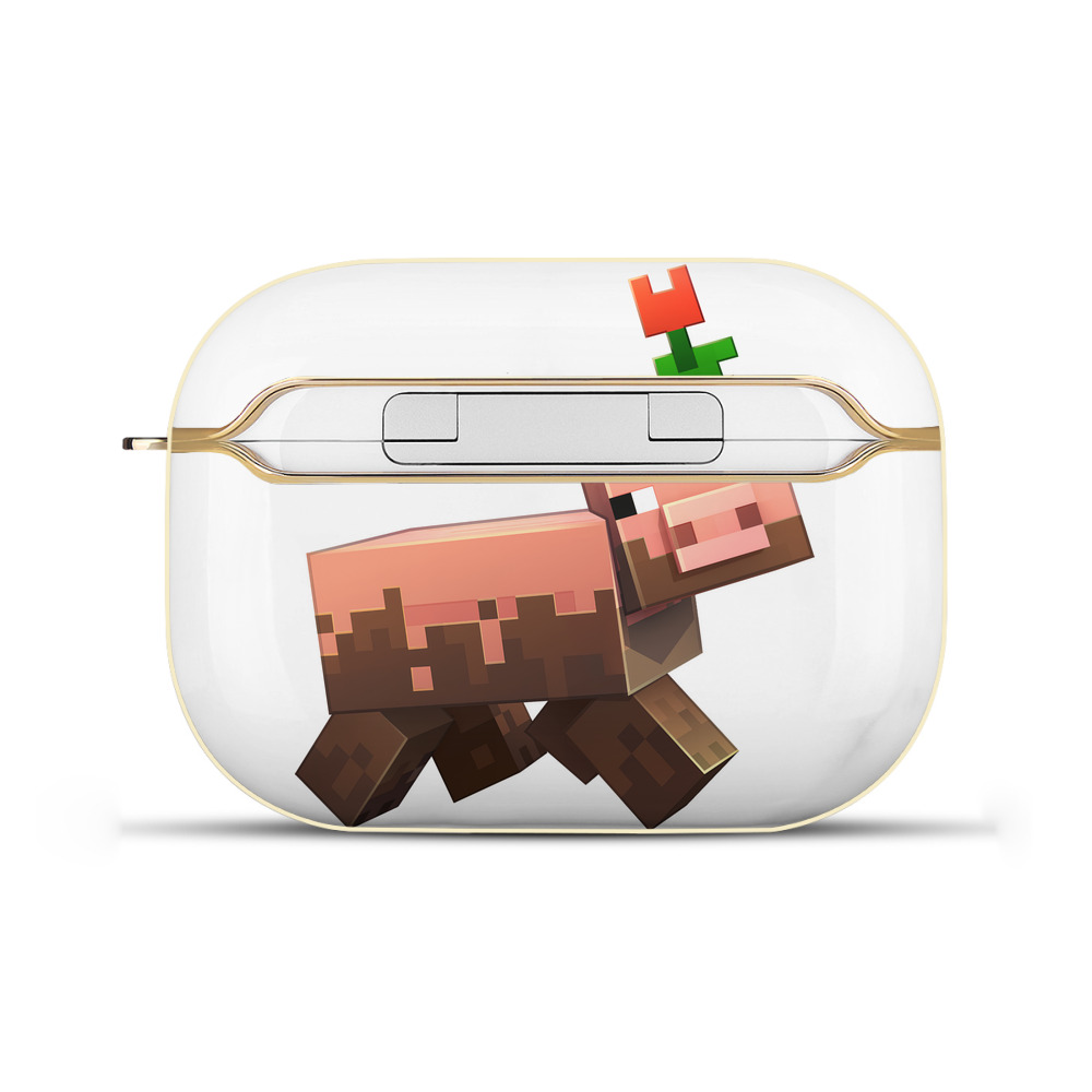 （画像用） マインクラフト ブロックの世界 Minecraft MC Block world 【AirPods Pro用】ハードシェル保護ケース｜耐衝撃・防指紋・カラビナ付き商品仕様