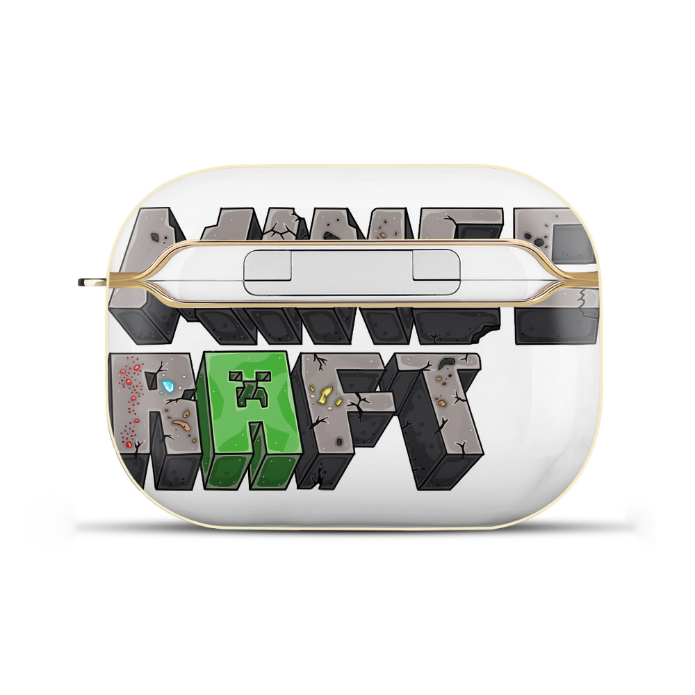 （画像用） マインクラフト ブロックの世界 Minecraft MC Block world 【AirPods Pro用】ハードシェル保護ケース｜耐衝撃・防指紋・カラビナ付き商品仕様