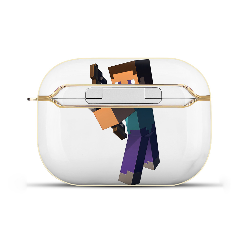 （画像用） マインクラフト ブロックの世界 Minecraft MC Block world 【AirPods Pro用】ハードシェル保護ケース｜耐衝撃・防指紋・カラビナ付き商品仕様