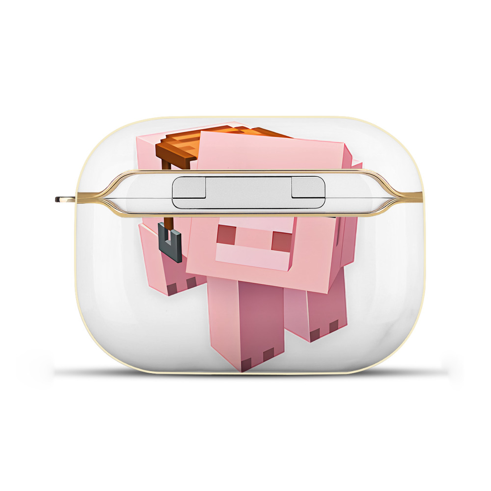 （画像用） マインクラフト ブロックの世界 Minecraft MC Block world 【AirPods Pro用】ハードシェル保護ケース｜耐衝撃・防指紋・カラビナ付き商品仕様