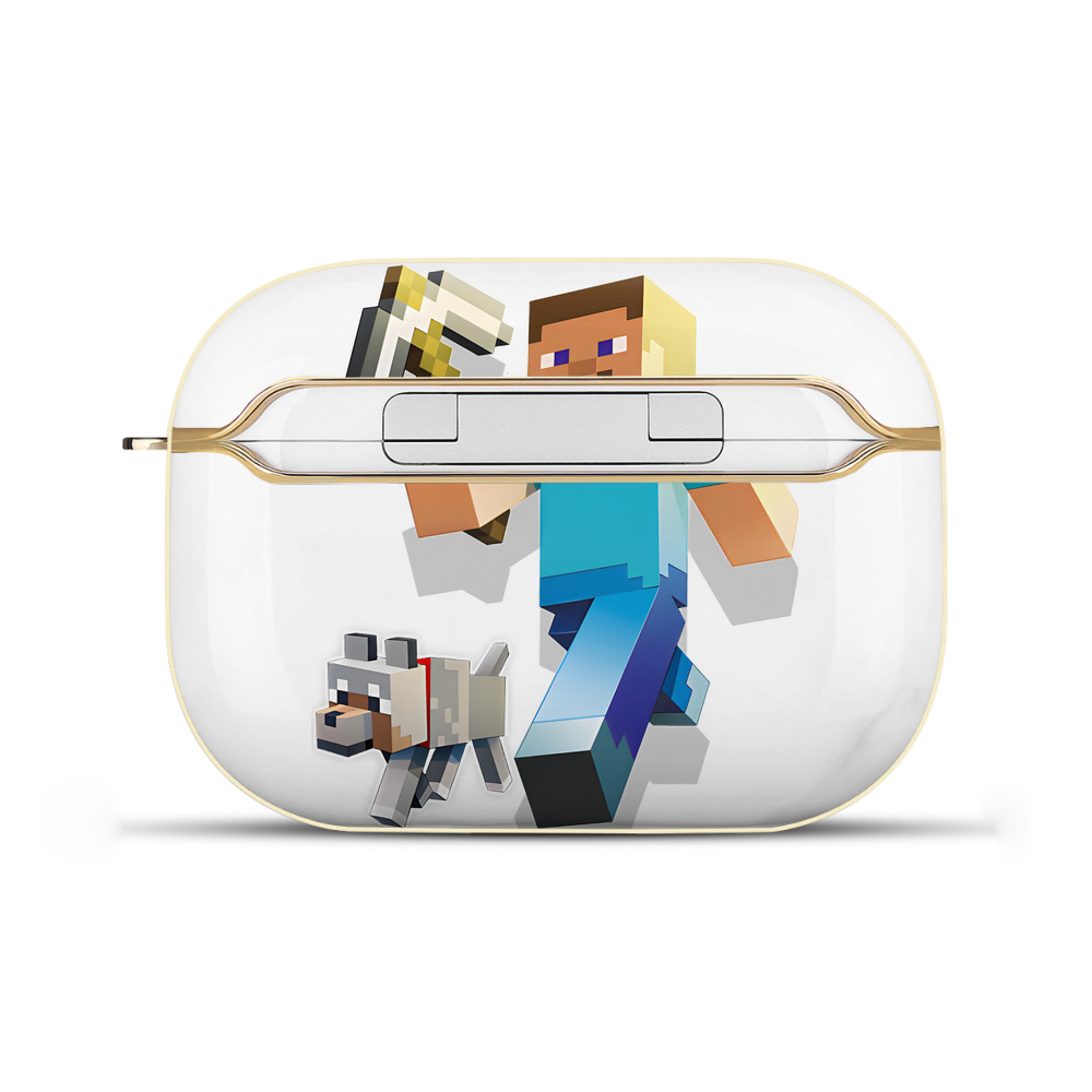 （画像用） マインクラフト ブロックの世界 Minecraft MC Block world 【AirPods Pro用】ハードシェル保護ケース｜耐衝撃・防指紋・カラビナ付き商品仕様