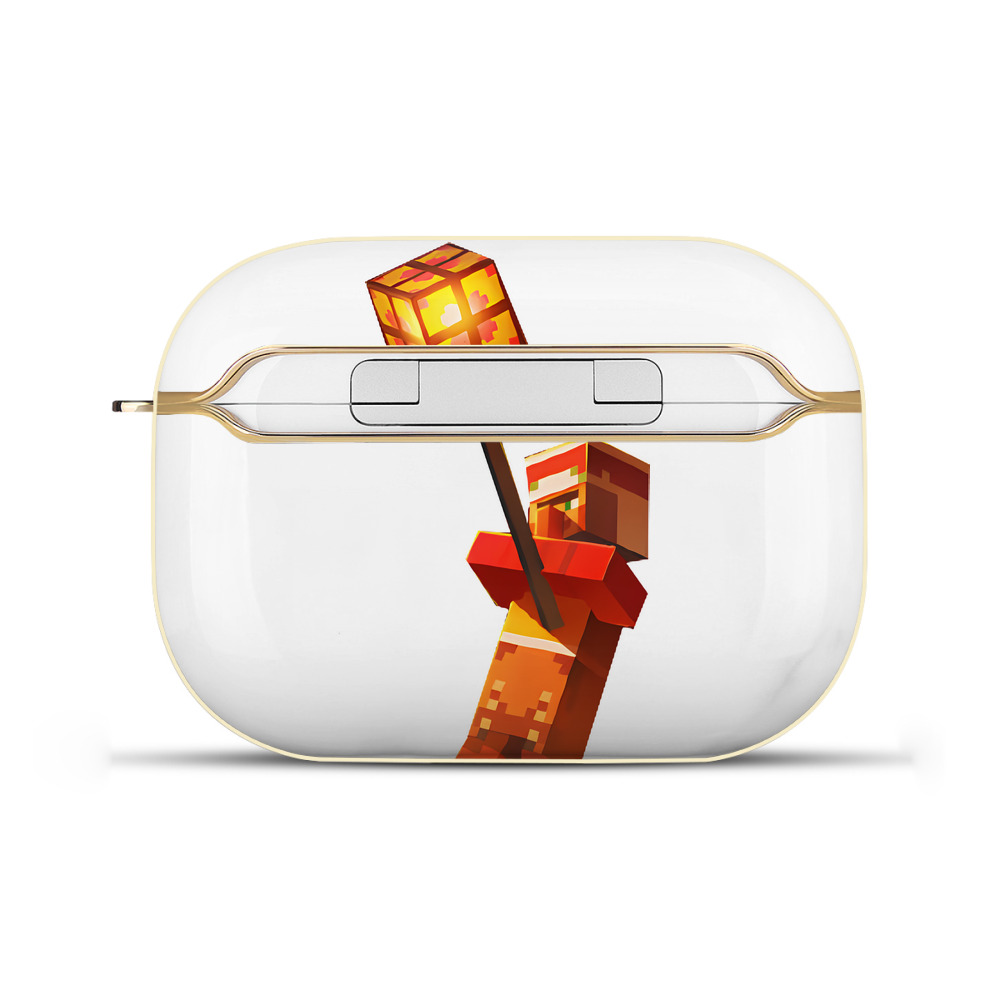 （画像用） マインクラフト ブロックの世界 Minecraft MC Block world 【AirPods Pro用】ハードシェル保護ケース｜耐衝撃・防指紋・カラビナ付き商品仕様