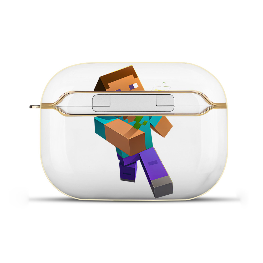 （画像用） マインクラフト ブロックの世界 Minecraft MC Block world 【AirPods Pro用】ハードシェル保護ケース｜耐衝撃・防指紋・カラビナ付き商品仕様