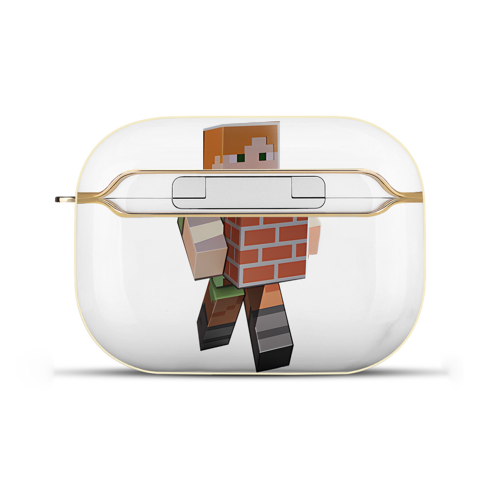 （画像用） マインクラフト ブロックの世界 Minecraft MC Block world 【AirPods Pro用】ハードシェル保護ケース｜耐衝撃・防指紋・カラビナ付き商品仕様