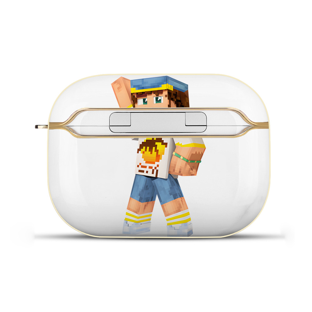 （画像用） マインクラフト ブロックの世界 Minecraft MC Block world 【AirPods Pro用】ハードシェル保護ケース｜耐衝撃・防指紋・カラビナ付き商品仕様