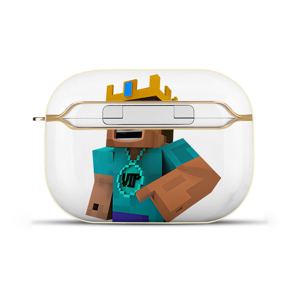 （画像用） マインクラフト ブロックの世界 Minecraft MC Block world 【AirPods Pro用】ハードシェル保護ケース｜耐衝撃・防指紋・カラビナ付き商品仕様