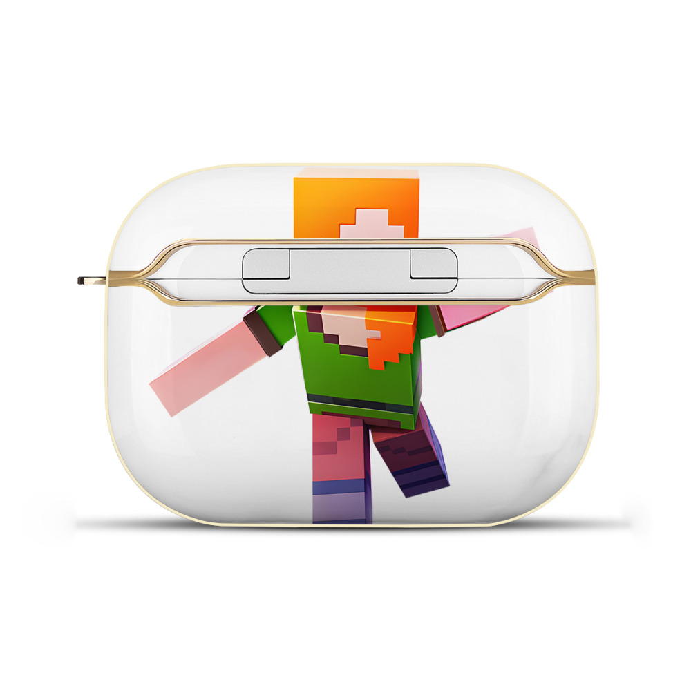 （画像用） マインクラフト ブロックの世界 Minecraft MC Block world 【AirPods Pro用】ハードシェル保護ケース｜耐衝撃・防指紋・カラビナ付き商品仕様