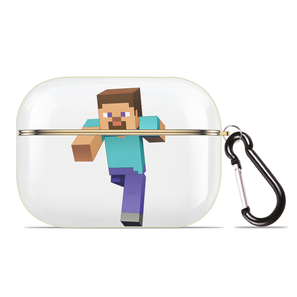 （画像用） マインクラフト ブロックの世界 Minecraft MC Block world 【AirPods Pro用】ハードシェル保護ケース｜耐衝撃・防指紋・カラビナ付き商品仕様