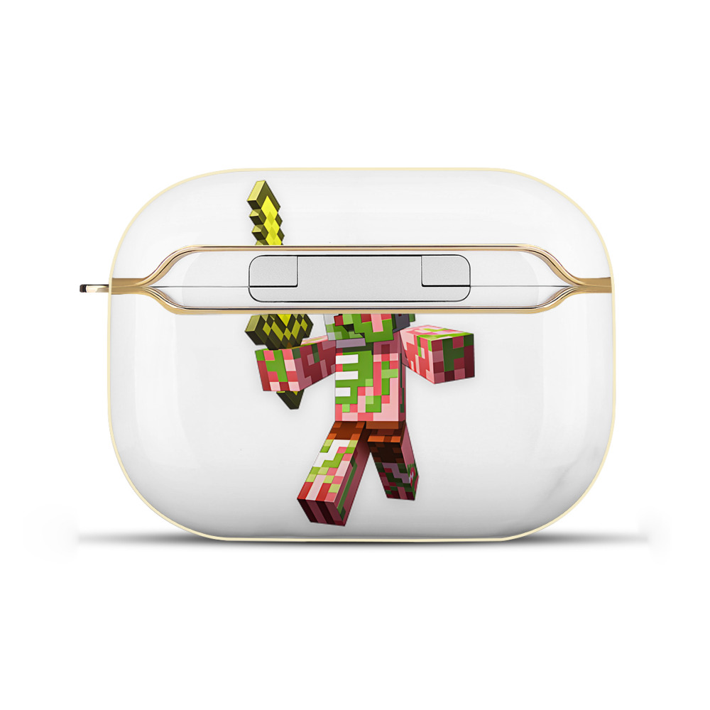 （画像用） マインクラフト ブロックの世界 Minecraft MC Block world 【AirPods Pro用】ハードシェル保護ケース｜耐衝撃・防指紋・カラビナ付き商品仕様
