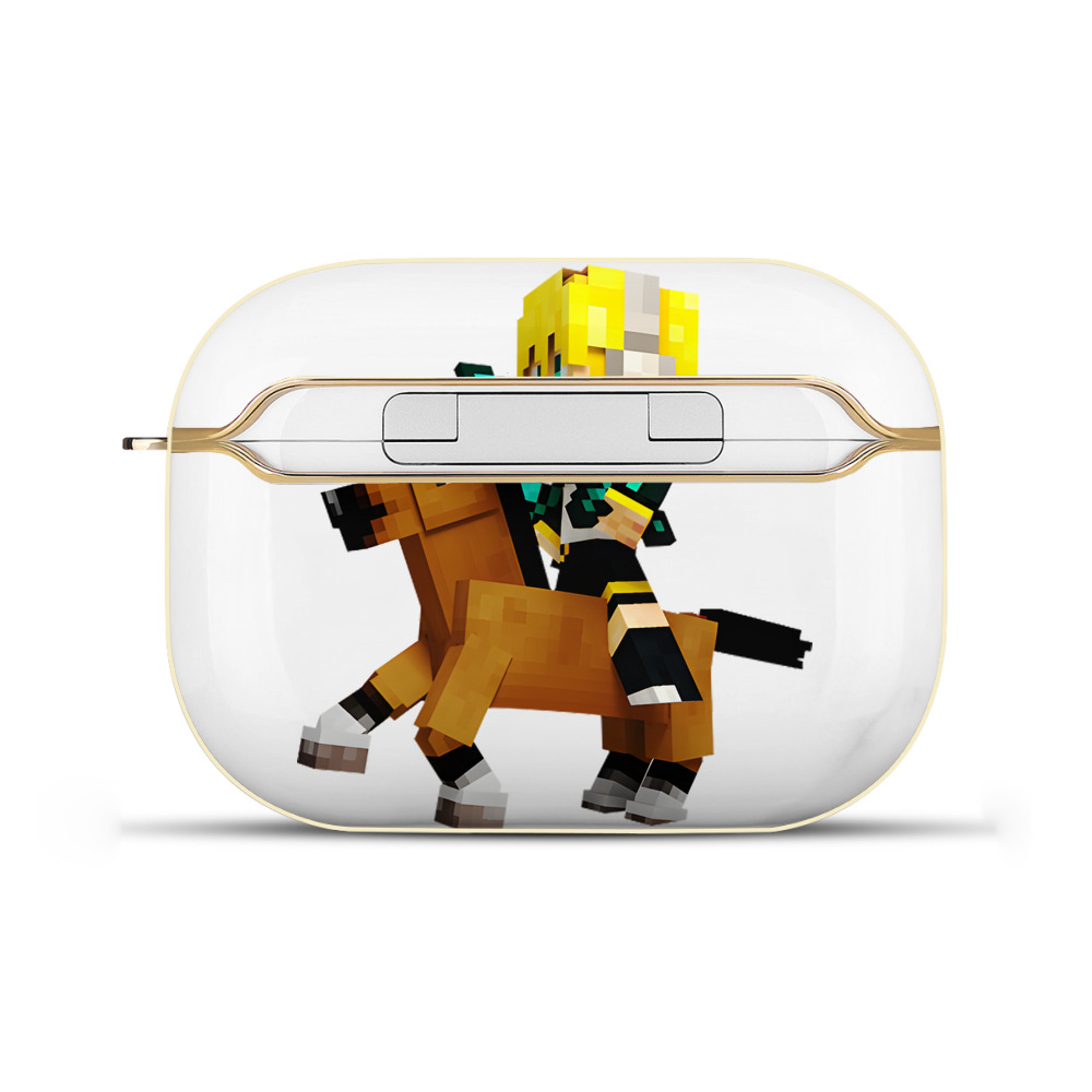 （画像用） マインクラフト ブロックの世界 Minecraft MC Block world 【AirPods Pro用】ハードシェル保護ケース｜耐衝撃・防指紋・カラビナ付き商品仕様