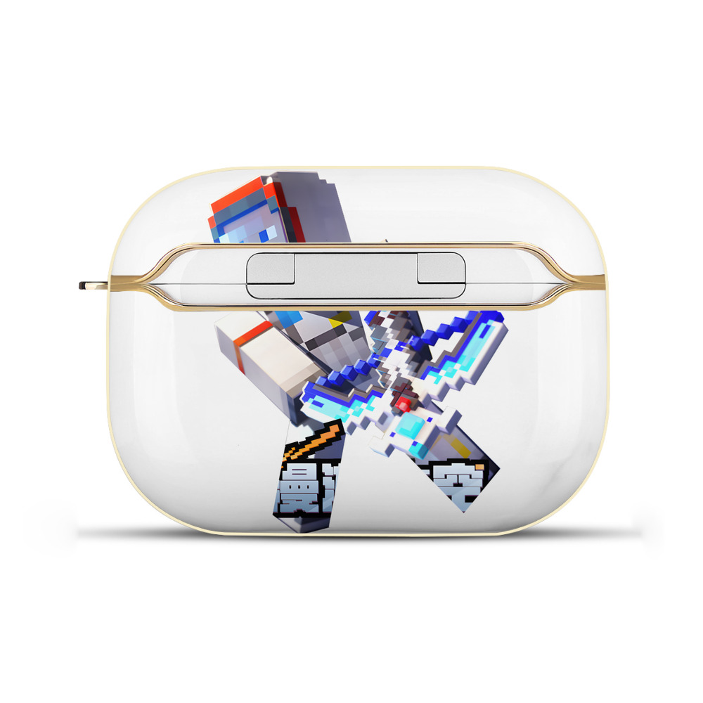 （画像用） マインクラフト ブロックの世界 Minecraft MC Block world 【AirPods Pro用】ハードシェル保護ケース｜耐衝撃・防指紋・カラビナ付き商品仕様