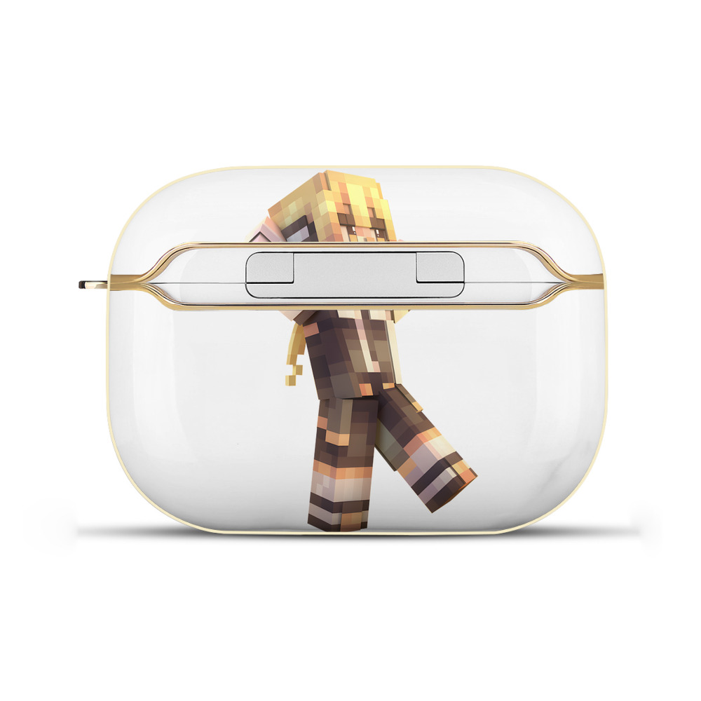 （画像用） マインクラフト ブロックの世界 Minecraft MC Block world 【AirPods Pro用】ハードシェル保護ケース｜耐衝撃・防指紋・カラビナ付き商品仕様