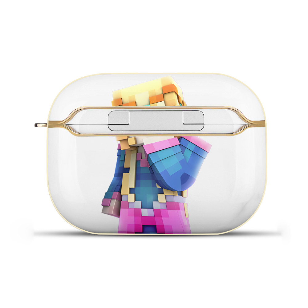 （画像用） マインクラフト ブロックの世界 Minecraft MC Block world 【AirPods Pro用】ハードシェル保護ケース｜耐衝撃・防指紋・カラビナ付き商品仕様