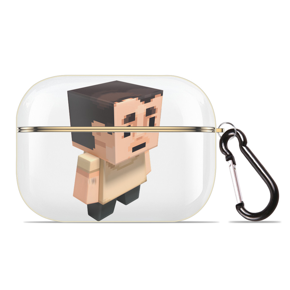 （画像用） マインクラフト ブロックの世界 Minecraft MC Block world 【AirPods Pro用】ハードシェル保護ケース｜耐衝撃・防指紋・カラビナ付き商品仕様