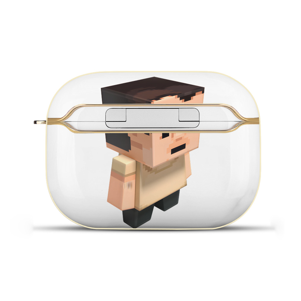 （画像用） マインクラフト ブロックの世界 Minecraft MC Block world 【AirPods Pro用】ハードシェル保護ケース｜耐衝撃・防指紋・カラビナ付き商品仕様