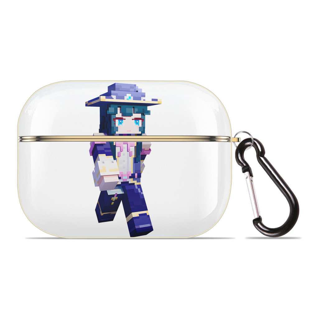 （画像用） マインクラフト ブロックの世界 Minecraft MC Block world 【AirPods Pro用】ハードシェル保護ケース｜耐衝撃・防指紋・カラビナ付き商品仕様