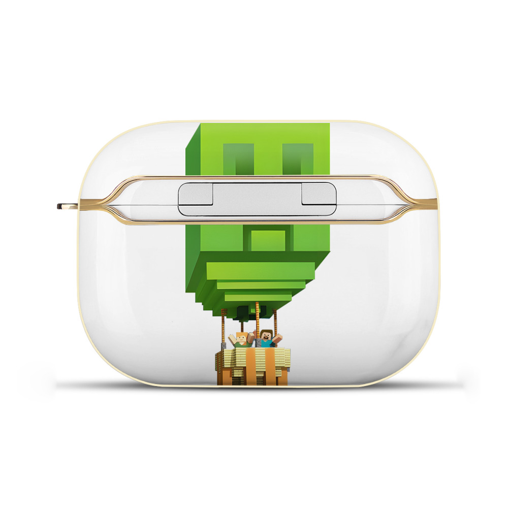 （画像用） マインクラフト ブロックの世界 Minecraft MC Block world 【AirPods Pro用】ハードシェル保護ケース｜耐衝撃・防指紋・カラビナ付き商品仕様