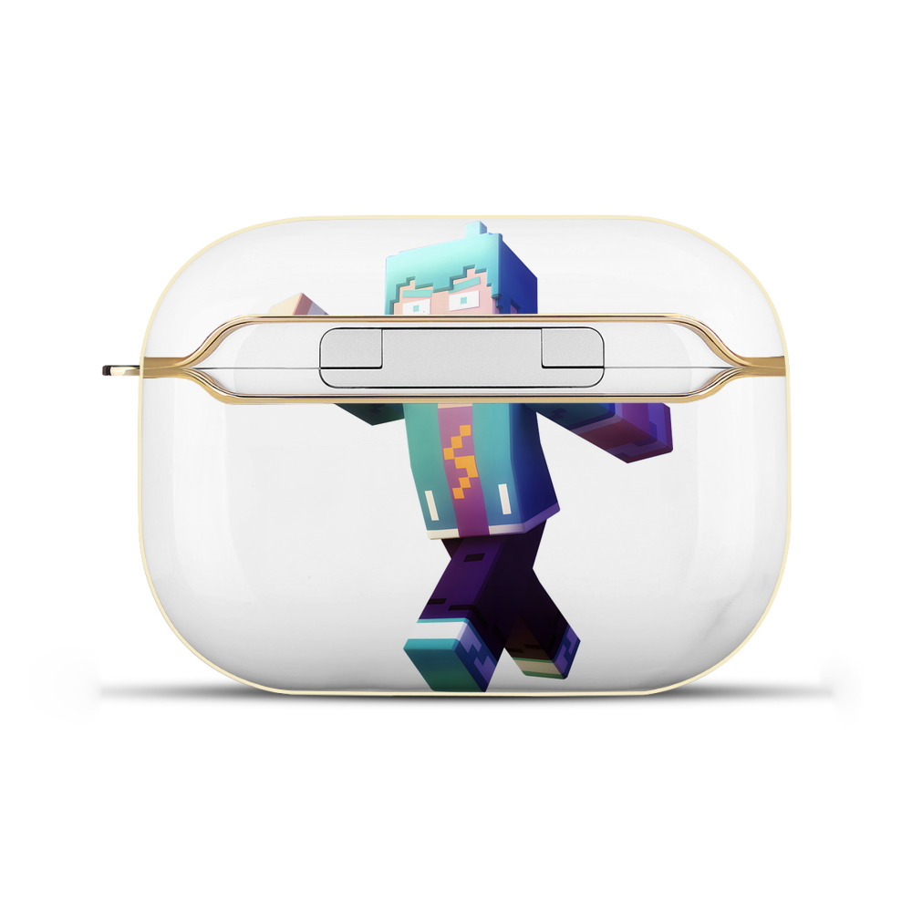 （画像用） マインクラフト ブロックの世界 Minecraft MC Block world 【AirPods Pro用】ハードシェル保護ケース｜耐衝撃・防指紋・カラビナ付き商品仕様