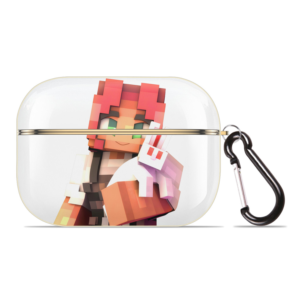 （画像用） マインクラフト ブロックの世界 Minecraft MC Block world 【AirPods Pro用】ハードシェル保護ケース｜耐衝撃・防指紋・カラビナ付き商品仕様