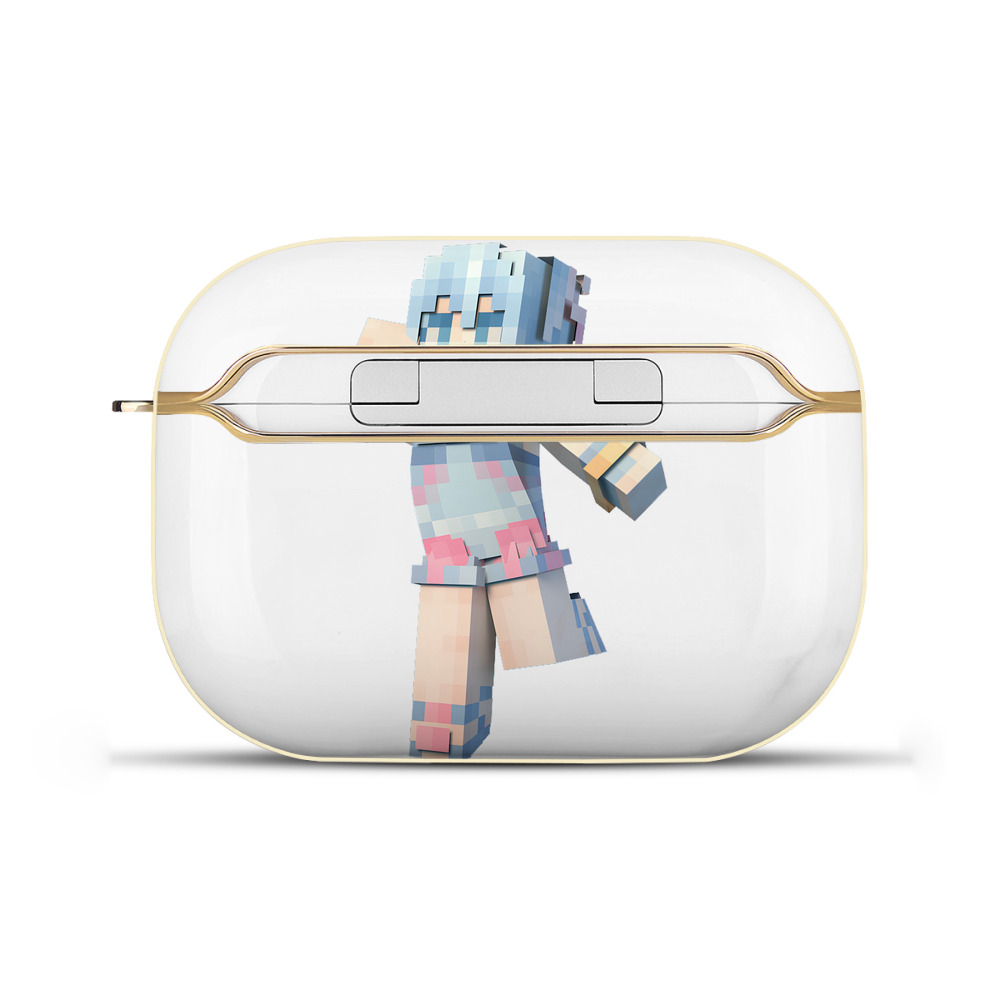 （画像用） マインクラフト ブロックの世界 Minecraft MC Block world 【AirPods Pro用】ハードシェル保護ケース｜耐衝撃・防指紋・カラビナ付き商品仕様