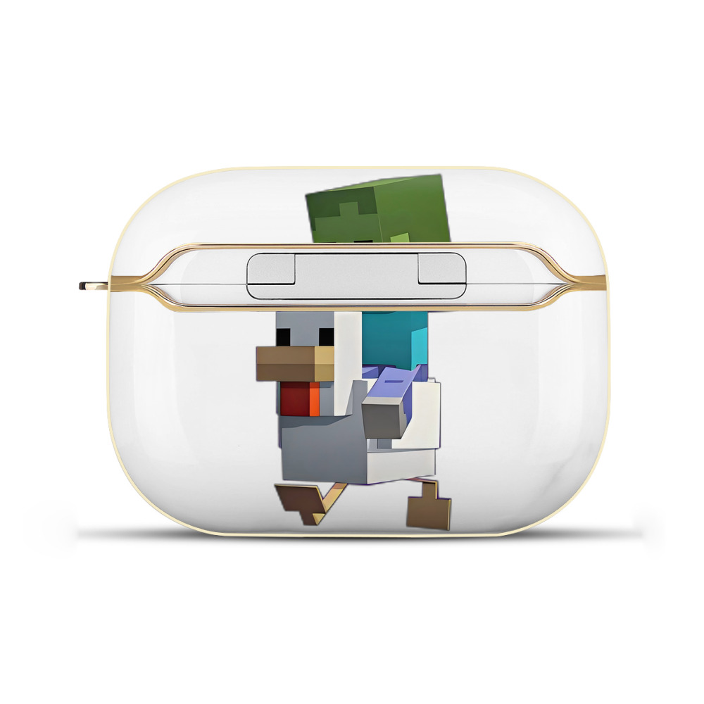 （画像用） マインクラフト ブロックの世界 Minecraft MC Block world 【AirPods Pro用】ハードシェル保護ケース｜耐衝撃・防指紋・カラビナ付き商品仕様