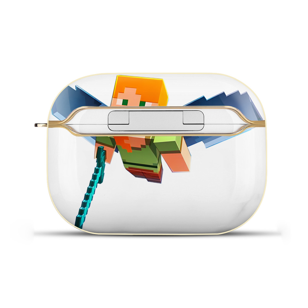 （画像用） マインクラフト ブロックの世界 Minecraft MC Block world 【AirPods Pro用】ハードシェル保護ケース｜耐衝撃・防指紋・カラビナ付き商品仕様
