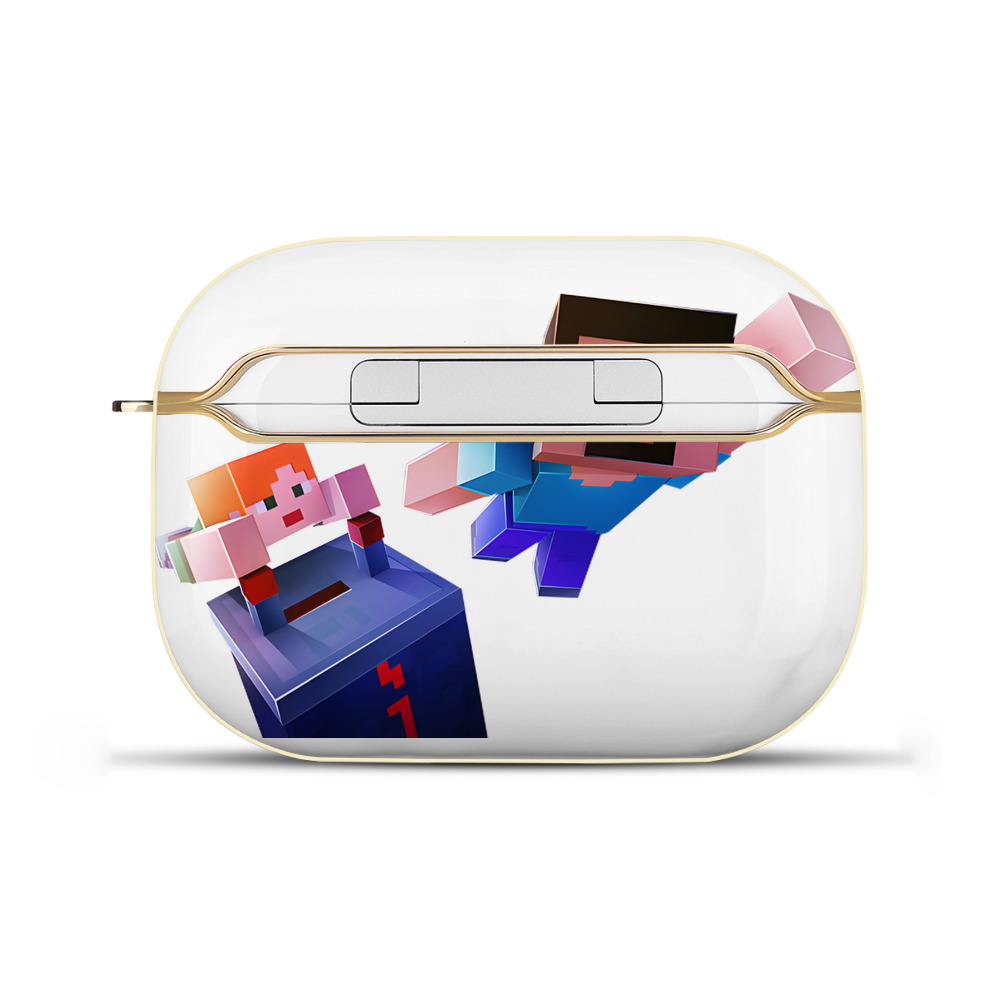 （画像用） マインクラフト ブロックの世界 Minecraft MC Block world 【AirPods Pro用】ハードシェル保護ケース｜耐衝撃・防指紋・カラビナ付き商品仕様