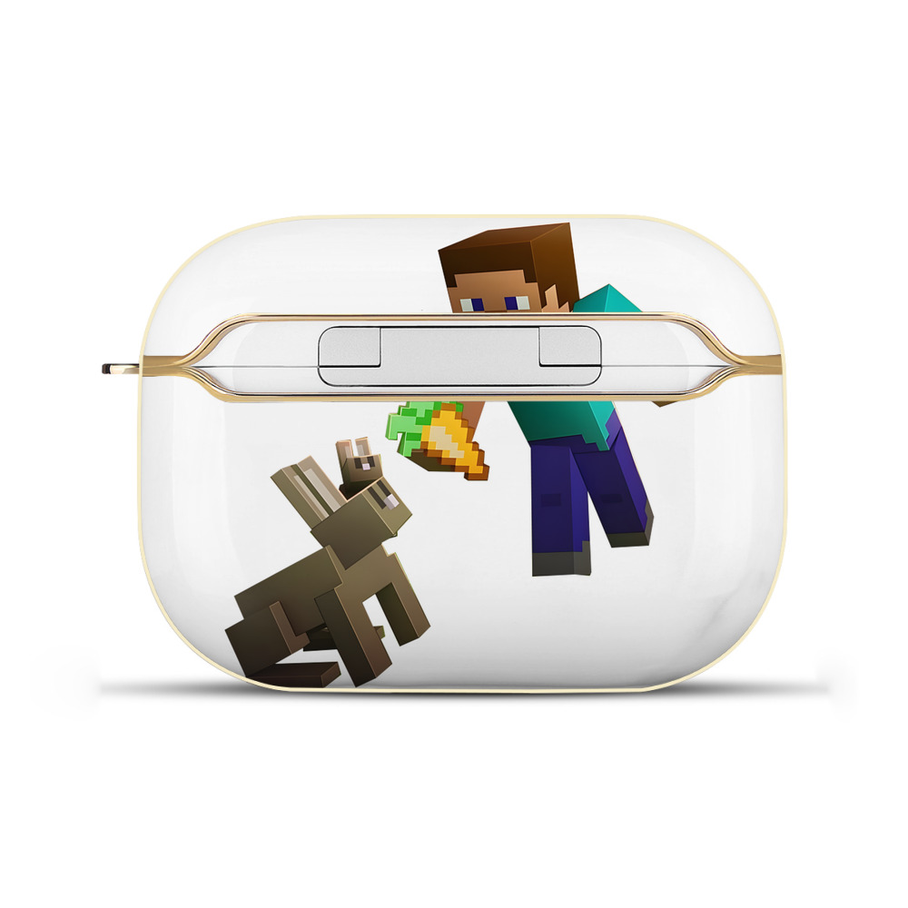 （画像用） マインクラフト ブロックの世界 Minecraft MC Block world 【AirPods Pro用】ハードシェル保護ケース｜耐衝撃・防指紋・カラビナ付き商品仕様
