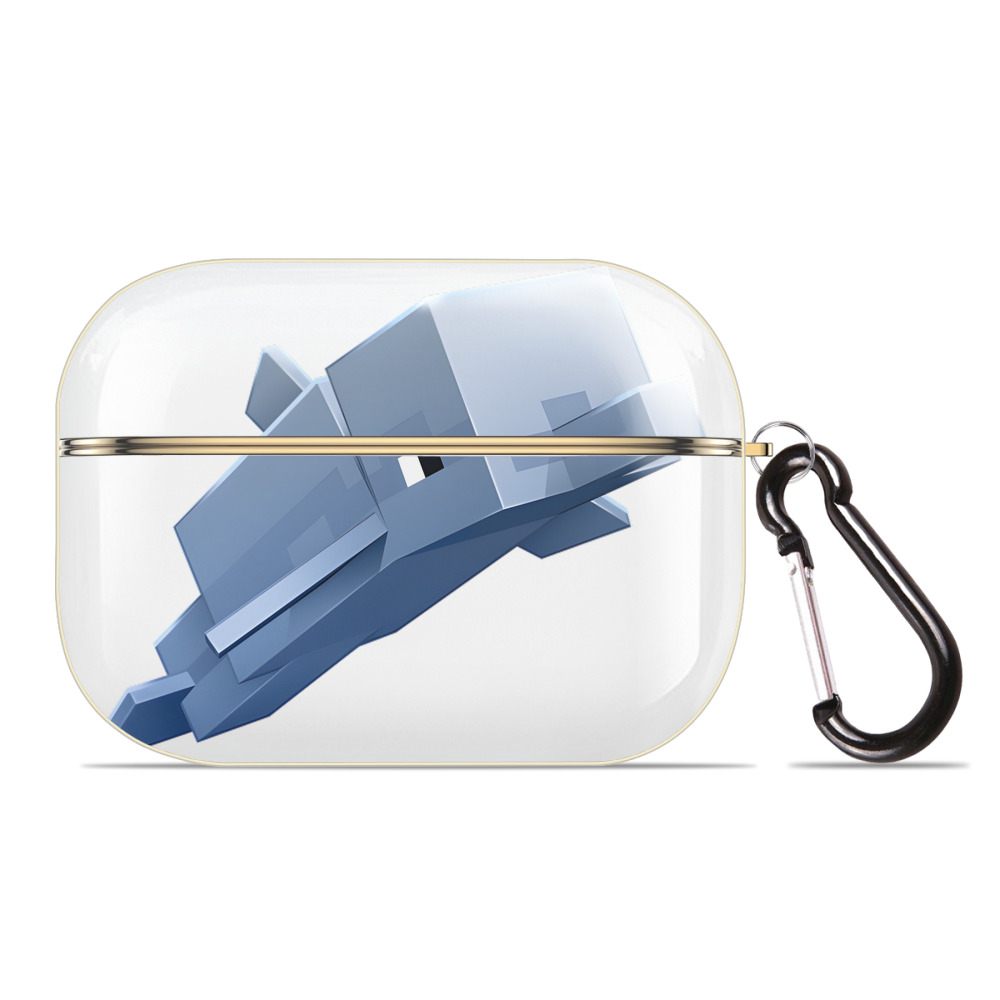 （画像用） マインクラフト ブロックの世界 Minecraft MC Block world 【AirPods Pro用】ハードシェル保護ケース｜耐衝撃・防指紋・カラビナ付き商品仕様