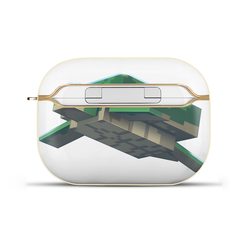 （画像用） マインクラフト ブロックの世界 Minecraft MC Block world 【AirPods Pro用】ハードシェル保護ケース｜耐衝撃・防指紋・カラビナ付き商品仕様