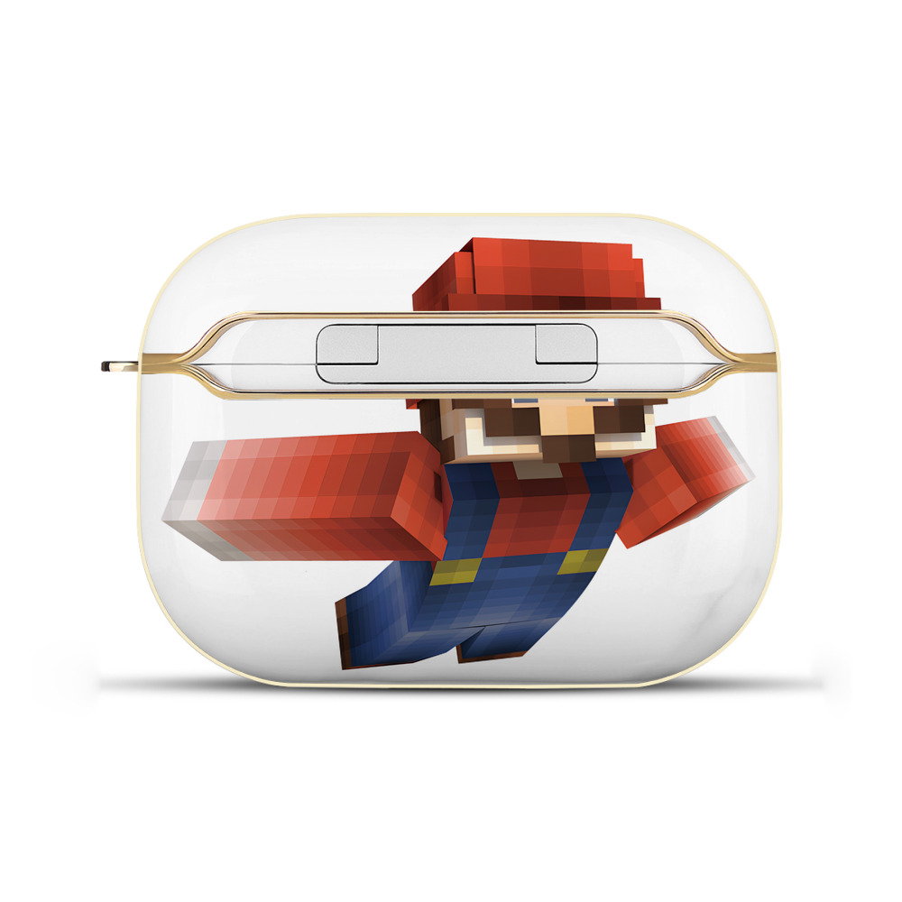 （画像用） マインクラフト ブロックの世界 Minecraft MC Block world 【AirPods Pro用】ハードシェル保護ケース｜耐衝撃・防指紋・カラビナ付き商品仕様
