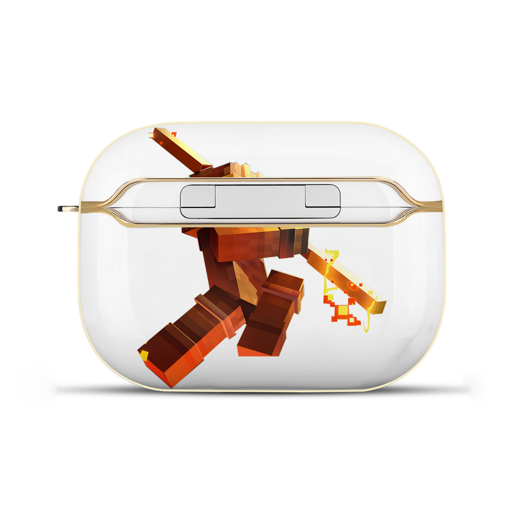 （画像用） マインクラフト ブロックの世界 Minecraft MC Block world 【AirPods Pro用】ハードシェル保護ケース｜耐衝撃・防指紋・カラビナ付き商品仕様