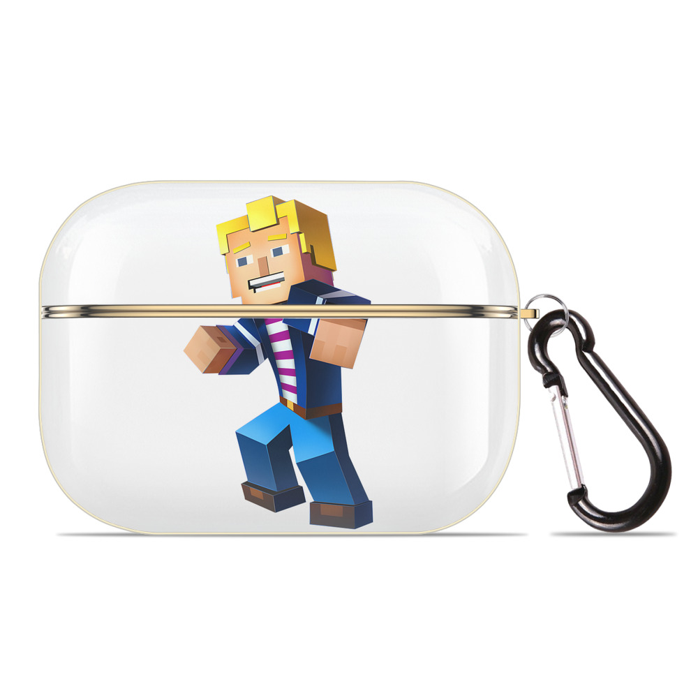 （画像用） マインクラフト ブロックの世界 Minecraft MC Block world 【AirPods Pro用】ハードシェル保護ケース｜耐衝撃・防指紋・カラビナ付き商品仕様