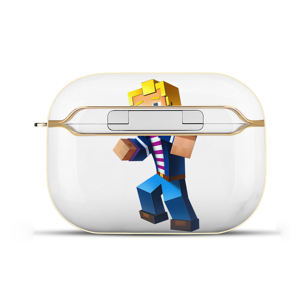 （画像用） マインクラフト ブロックの世界 Minecraft MC Block world 【AirPods Pro用】ハードシェル保護ケース｜耐衝撃・防指紋・カラビナ付き商品仕様
