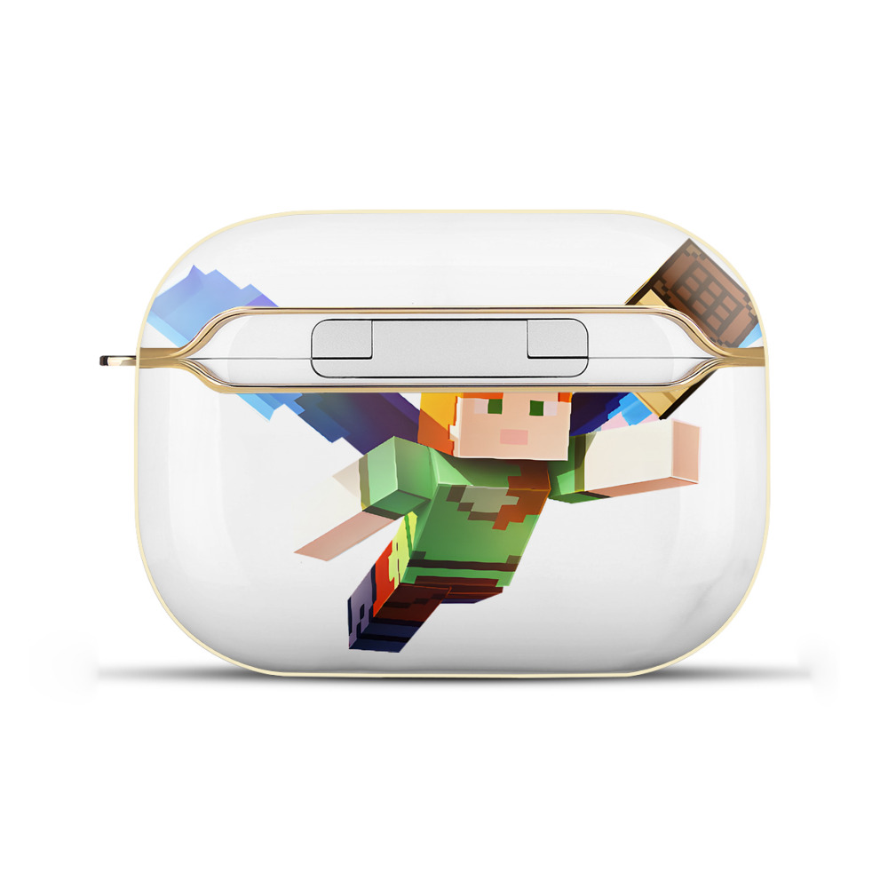 （画像用） マインクラフト ブロックの世界 Minecraft MC Block world 【AirPods Pro用】ハードシェル保護ケース｜耐衝撃・防指紋・カラビナ付き商品仕様