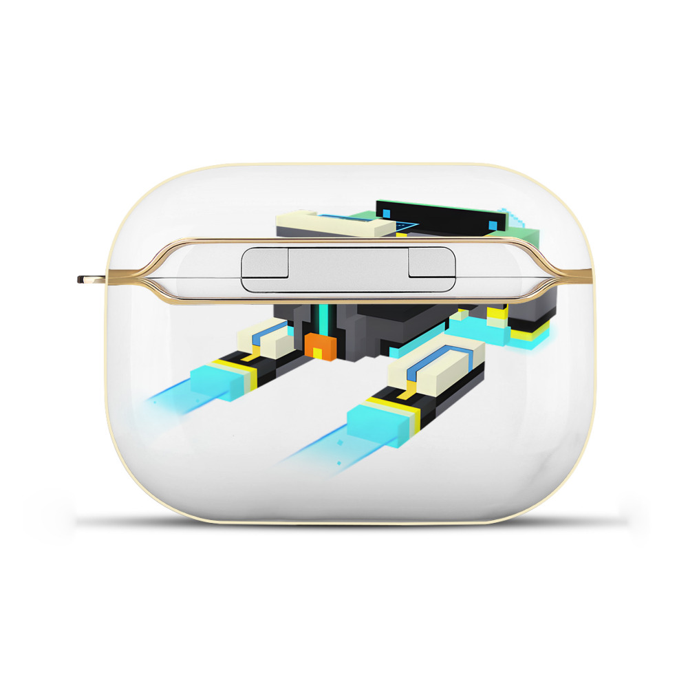 （画像用） マインクラフト ブロックの世界 Minecraft MC Block world 【AirPods Pro用】ハードシェル保護ケース｜耐衝撃・防指紋・カラビナ付き商品仕様