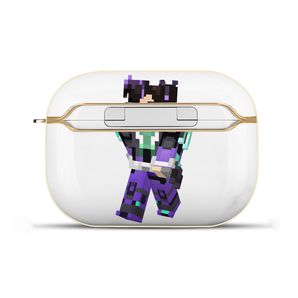 （画像用） マインクラフト ブロックの世界 Minecraft MC Block world 【AirPods Pro用】ハードシェル保護ケース｜耐衝撃・防指紋・カラビナ付き商品仕様