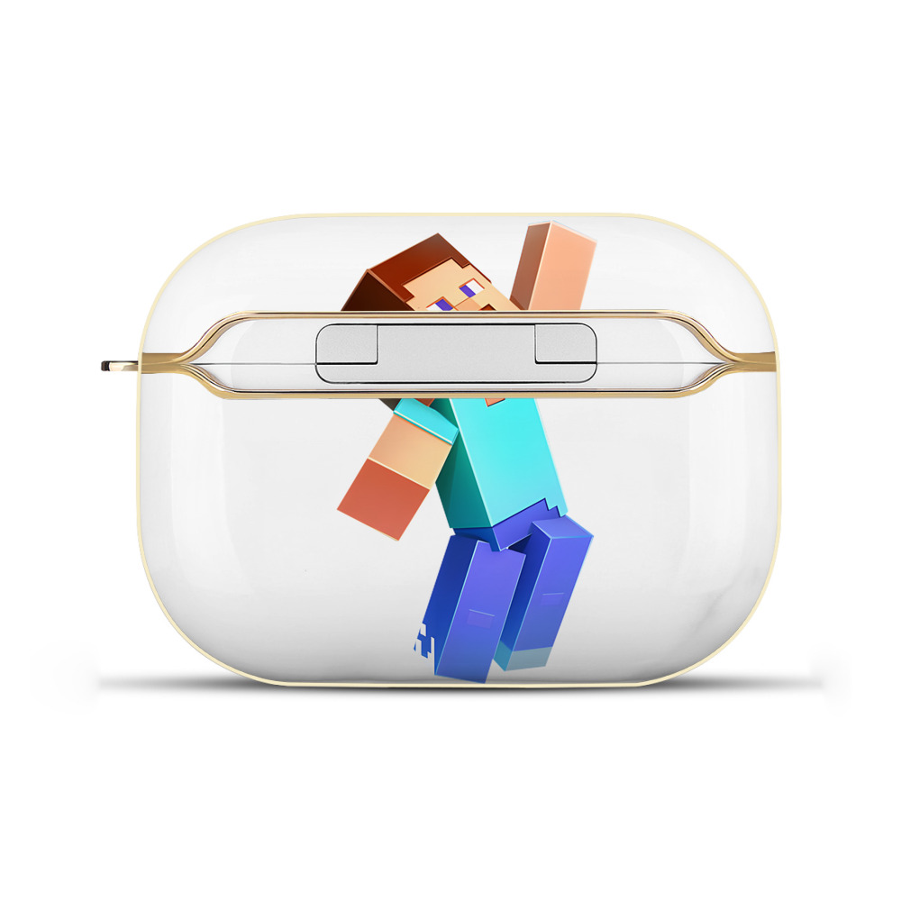 （画像用） マインクラフト ブロックの世界 Minecraft MC Block world 【AirPods Pro用】ハードシェル保護ケース｜耐衝撃・防指紋・カラビナ付き商品仕様